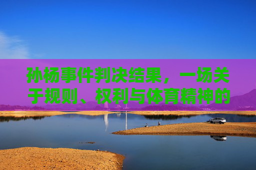 孙杨事件判决结果,一场关于规则、权利与体育精神的深刻审视,孙杨事件判决,规则、权利与体育精神的深刻审视