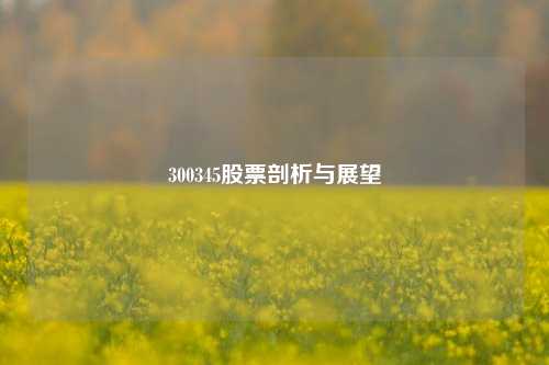 300345股票剖析与展望