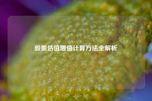 股票估值增值计算方法全解析