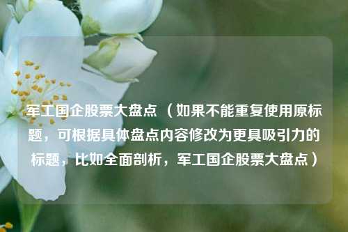 军工国企股票大盘点 (如果不能重复使用原标题,可根据具体盘点内容修改为更具吸引力的标题,比如全面剖析,军工国企股票大盘点)