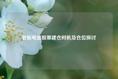 老板电器股票建仓时机及仓位探讨