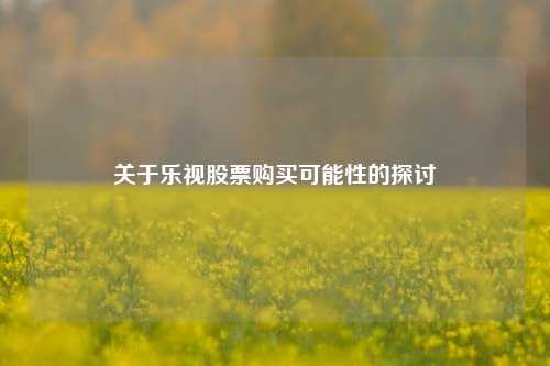 关于乐视股票购买可能性的探讨