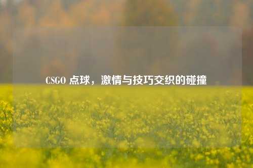 CSGO 点球，激情与技巧交织的碰撞
