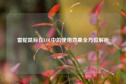雷蛇鼠标在LOL中的使用效果全方位解析