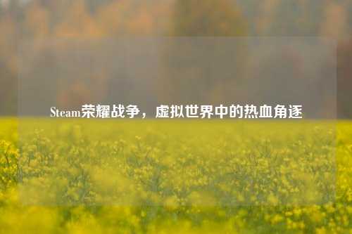 Steam荣耀战争，虚拟世界中的热血角逐