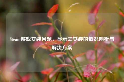 Steam游戏安装问题，显示需安装的情况剖析与解决方案
