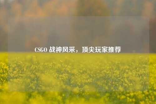 CSGO 战神风采,顶尖玩家推荐