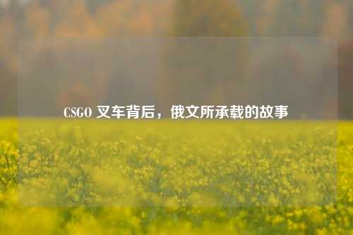 CSGO 叉车背后,俄文所承载的故事