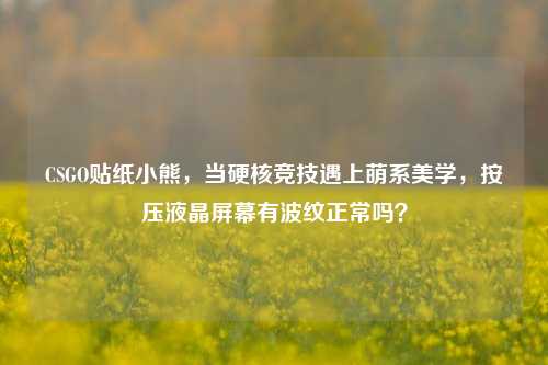 CSGO贴纸小熊,当硬核竞技遇上萌系美学,按压液晶屏幕有波纹正常吗?
