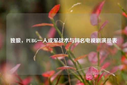 独狼，PUBG一人成军战术与同名电视剧演员表