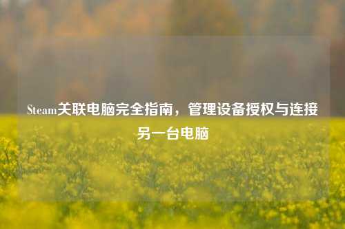 Steam关联电脑完全指南,管理设备授权与连接另一台电脑