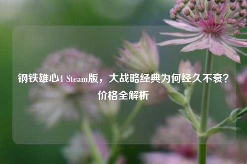 钢铁雄心4 Steam版，大战略经典为何经久不衰？价格全解析
