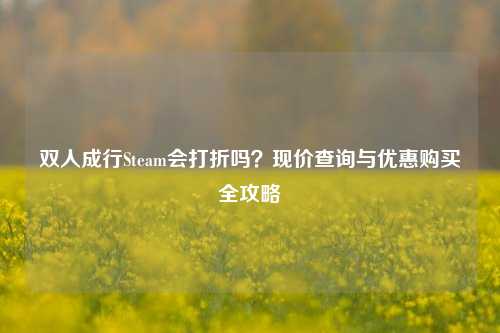 双人成行Steam会打折吗?现价查询与优惠购买全攻略