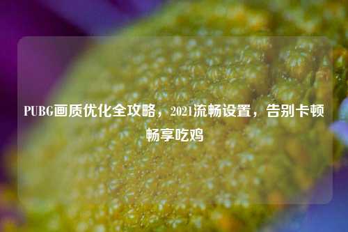 PUBG画质优化全攻略，2021流畅设置，告别卡顿畅享吃鸡