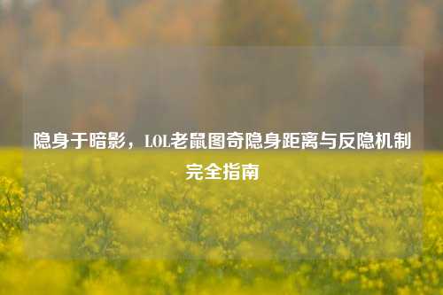 隐身于暗影,LOL老鼠图奇隐身距离与反隐机制完全指南