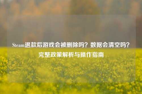 Steam退款后游戏会被删除吗?数据会清空吗?完整政策解析与操作指南