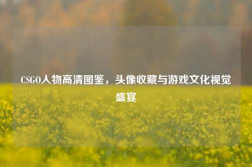 CSGO人物高清图鉴，头像收藏与游戏文化视觉盛宴