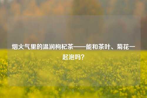 烟火气里的温润枸杞茶——能和茶叶、菊花一起泡吗?