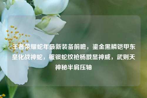 王者荣耀蛇年最新装备前瞻，鎏金黑鳞铠甲东皇化战神蛇，镀银蛇纹枪杨戬显神威，武则天神秘半肩压轴