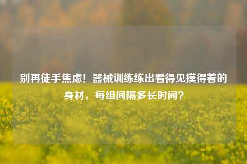 别再徒手焦虑!器械训练练出看得见摸得着的身材,每组间隔多长时间?