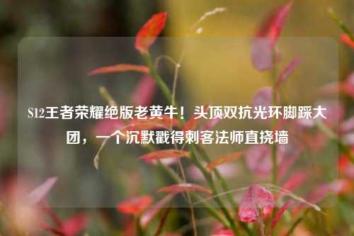 S12王者荣耀绝版老黄牛!头顶双抗光环脚踩大团,一个沉默戳得刺客法师直挠墙