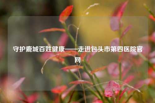 守护鹿城百姓健康——走进包头市第四医院官网