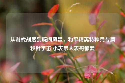 从游戏刻度到腕间风景，和平精英特种兵专属秒针宇宙 小表弟大表哥都爱