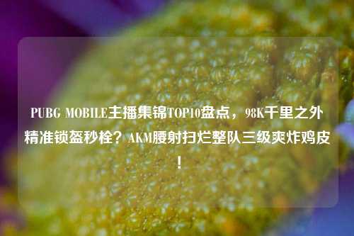 PUBG MOBILE主播集锦TOP10盘点,98K千里之外精准锁盔秒栓?AKM腰射扫烂整队三级爽炸鸡皮!
