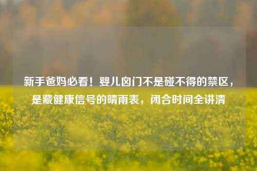 新手爸妈必看！婴儿囟门不是碰不得的禁区，是藏健康信号的晴雨表，闭合时间全讲清