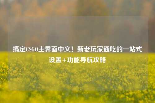搞定CSGO主界面中文!新老玩家通吃的一站式设置+功能导航攻略
