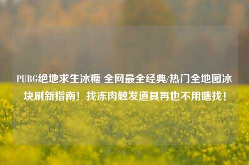 PUBG绝地求生冰糖 全网最全经典/热门全地图冰块刷新指南!找冻肉触发道具再也不用瞎找!