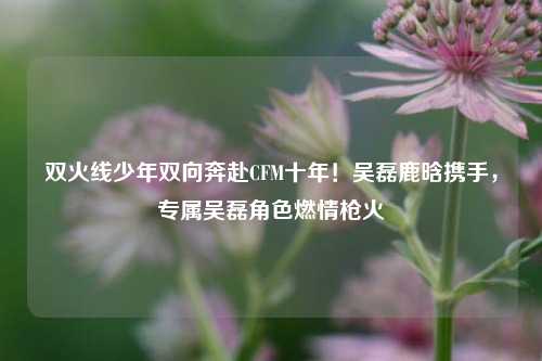 双火线少年双向奔赴CFM十年!吴磊鹿晗携手,专属吴磊角色燃情枪火
