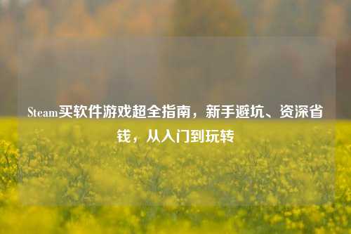 Steam买软件游戏超全指南,新手避坑、资深省钱,从入门到玩转