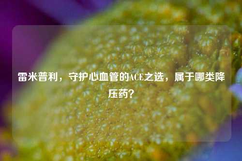 雷米普利,守护心血管的ACE之选,属于哪类降压药?