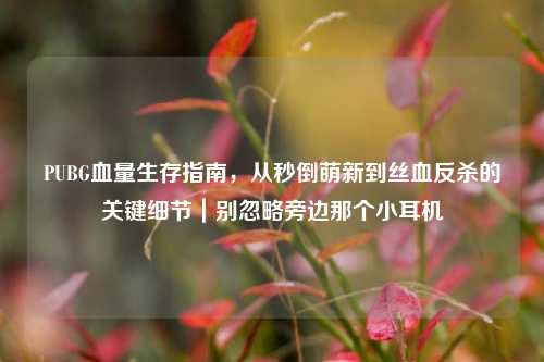 PUBG血量生存指南，从秒倒萌新到丝血反杀的关键细节｜别忽略旁边那个小耳机