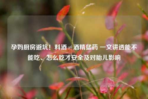 孕妈厨房避坑!料酒≠酒精猛药 一文讲透能不能吃、怎么吃才安全及对胎儿影响