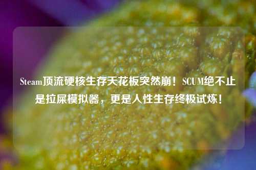 Steam顶流硬核生存天花板突然崩!SCUM绝不止是拉屎模拟器,更是人性生存终极试炼!