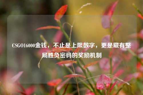 CSGO16000金钱,不止是上限数字,更是藏有整局胜负密码的奖励机制