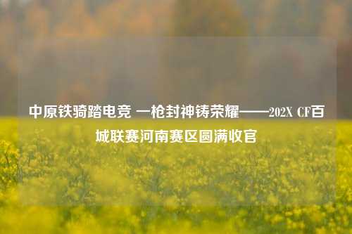 中原铁骑踏电竞 一枪封神铸荣耀——202X CF百城联赛河南赛区圆满收官