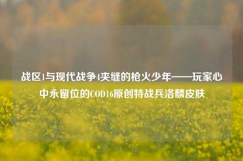 战区1与现代战争4夹缝的枪火少年——玩家心中永留位的COD16原创特战兵洛麟皮肤