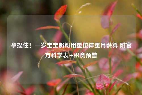 拿捏住!一岁宝宝奶粉用量按体重月龄算 附官方科学表+积食预警