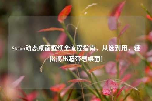 Steam动态桌面壁纸全流程指南,从选到用,轻松搞出超带感桌面!