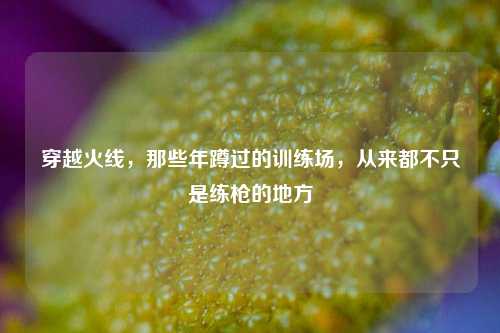 穿越火线，那些年蹲过的训练场，从来都不只是练枪的地方