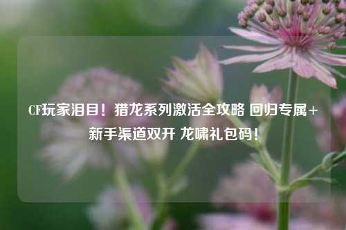 CF玩家泪目!猎龙系列激活全攻略 回归专属+新手渠道双开 龙啸礼包码!