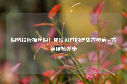 铜琶铁板撞丝桐！你没见过的逆战古琴谱+古筝硬核弹奏