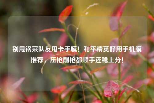 别甩锅菜队友甩卡手膜!和平精英好用手机膜推荐,压枪刚枪都顺手还稳上分!
