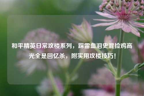 和平精英日常攻楼系列，踩雷血泪史混捡鸡高光全是回忆杀，附实用攻楼技巧！
