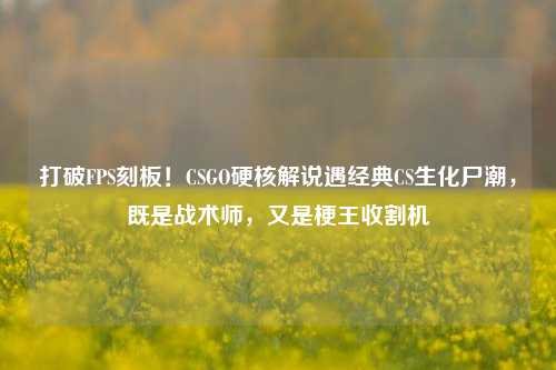 打破FPS刻板!CSGO硬核解说遇经典CS生化尸潮,既是战术师,又是梗王收割机