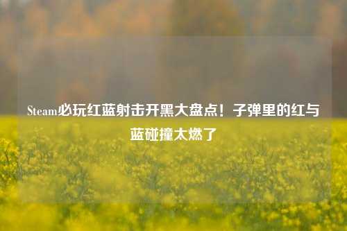 Steam必玩红蓝射击开黑大盘点！子弹里的红与蓝碰撞太燃了