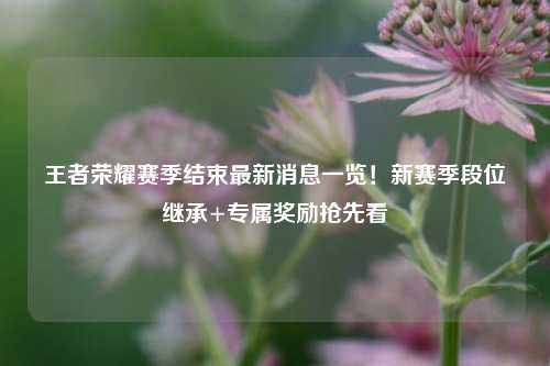 王者荣耀赛季结束最新消息一览！新赛季段位继承+专属奖励抢先看